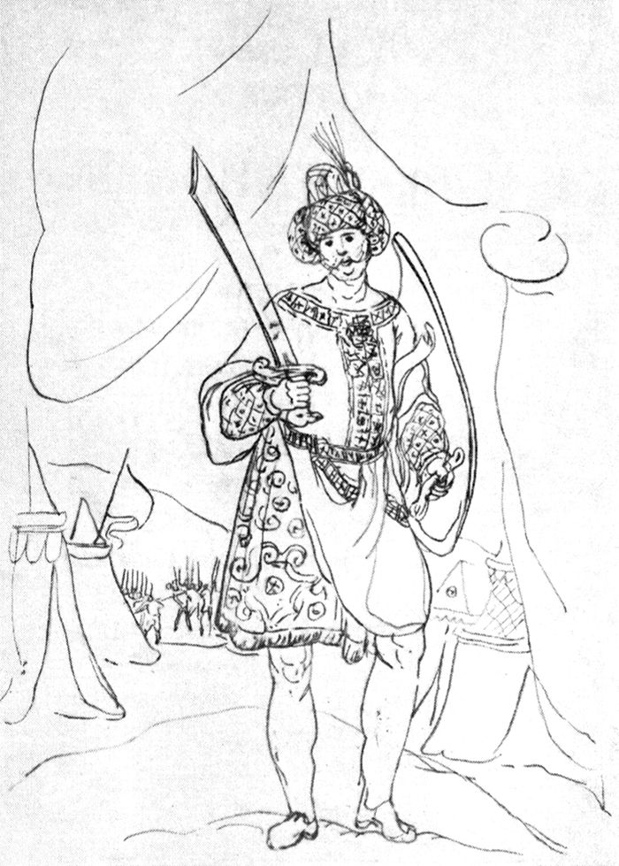 მეფე როსტომი. დონ კრისტოფორო დე კასტელის ნახატი